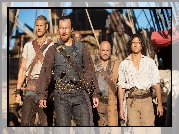 Serial, Black Sails, Piraci, Toby Stephens, Kapitan Flint, Luke Arnold, Długi John Silver, Tom Hopper, Billy Bones