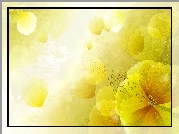 Żółte, Kwiaty, 2D